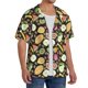 thumbnail image 2 of Fotbe Fruits Camisa Estampada de Manga Corta para Hombre, Casual de Verano, Estilo Playero, Sin Arrugas-Small, 2 of 5