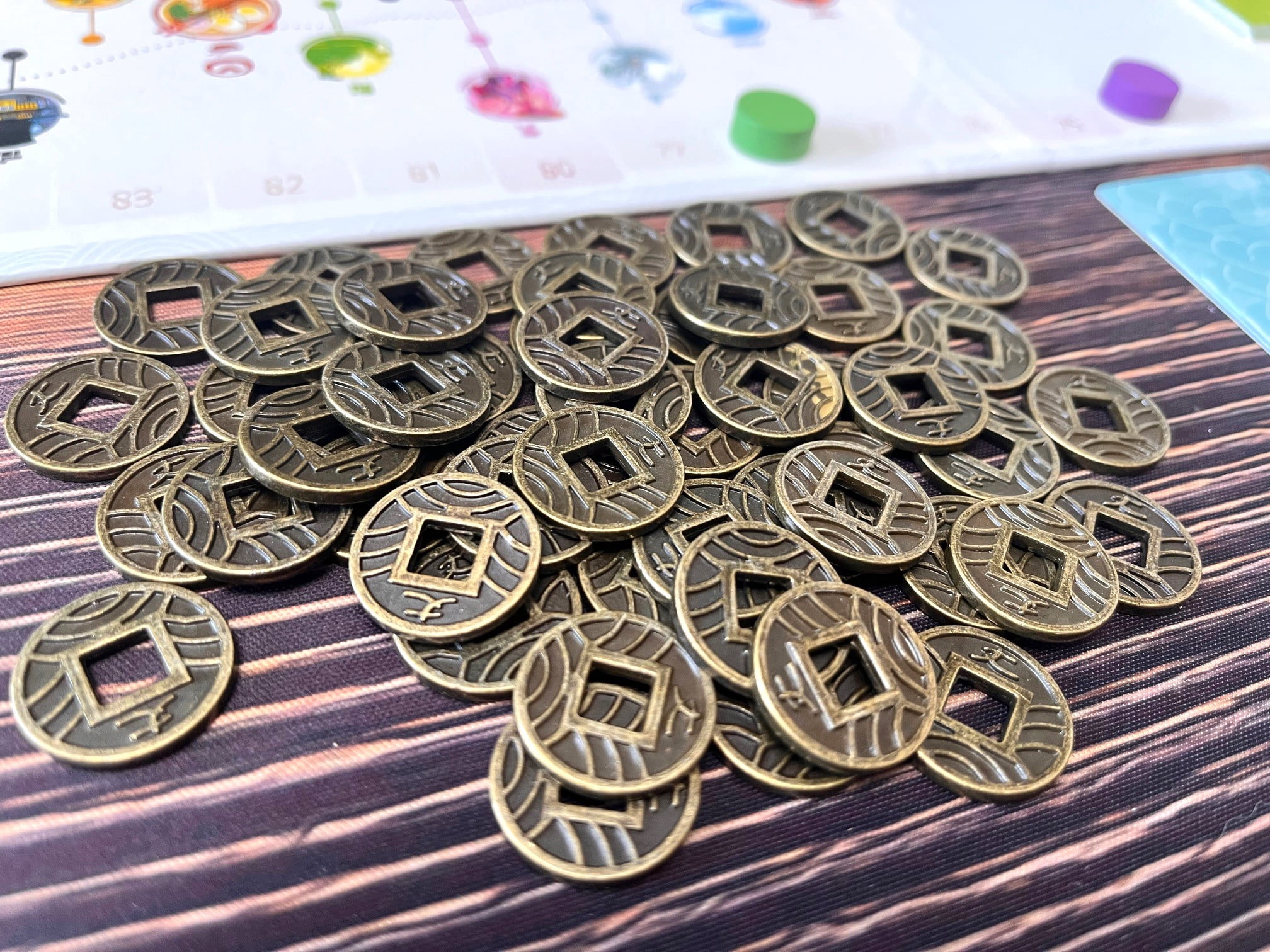 Metal Coins for Tokaido from Stonemaier Games - 50 Gold Metal Coins to Enhance Your Gameplay