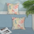 thumbnail image 3 of Spring Floral Pillow Cover 18x18 Pack of 2 Watercolor Pink Floral Leaf Wildflower Plant Throw Pillow Cover Outdoor Decor,Summer Coloful Pillowcase Rustic Flower Cushion Case for Home Couch, 3 of 7