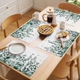 thumbnail image 5 of Green Botanical Placemats Set of 4 Dragonfly Flower Leaf Retro Ink Style Place Mats Indoor Wipeable Table Mats Washable Cloth Dining Table Placemats for Kitchen Holiday Party Home Decor 13x19 Inch, 5 of 9