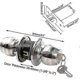 thumbnail image 2 of 2024 Knob Lock With Round Lever Handle Bedroom Access Stainless Steel Mortise Lock, 2 of 5