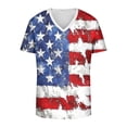 thumbnail image 5 of GUZOM Mens Patriotic Pink American Flag V-Neck T-Shirt Independence Day 4th of July 250 Years of America T-Shirt,Size 3XL, 5 of 5
