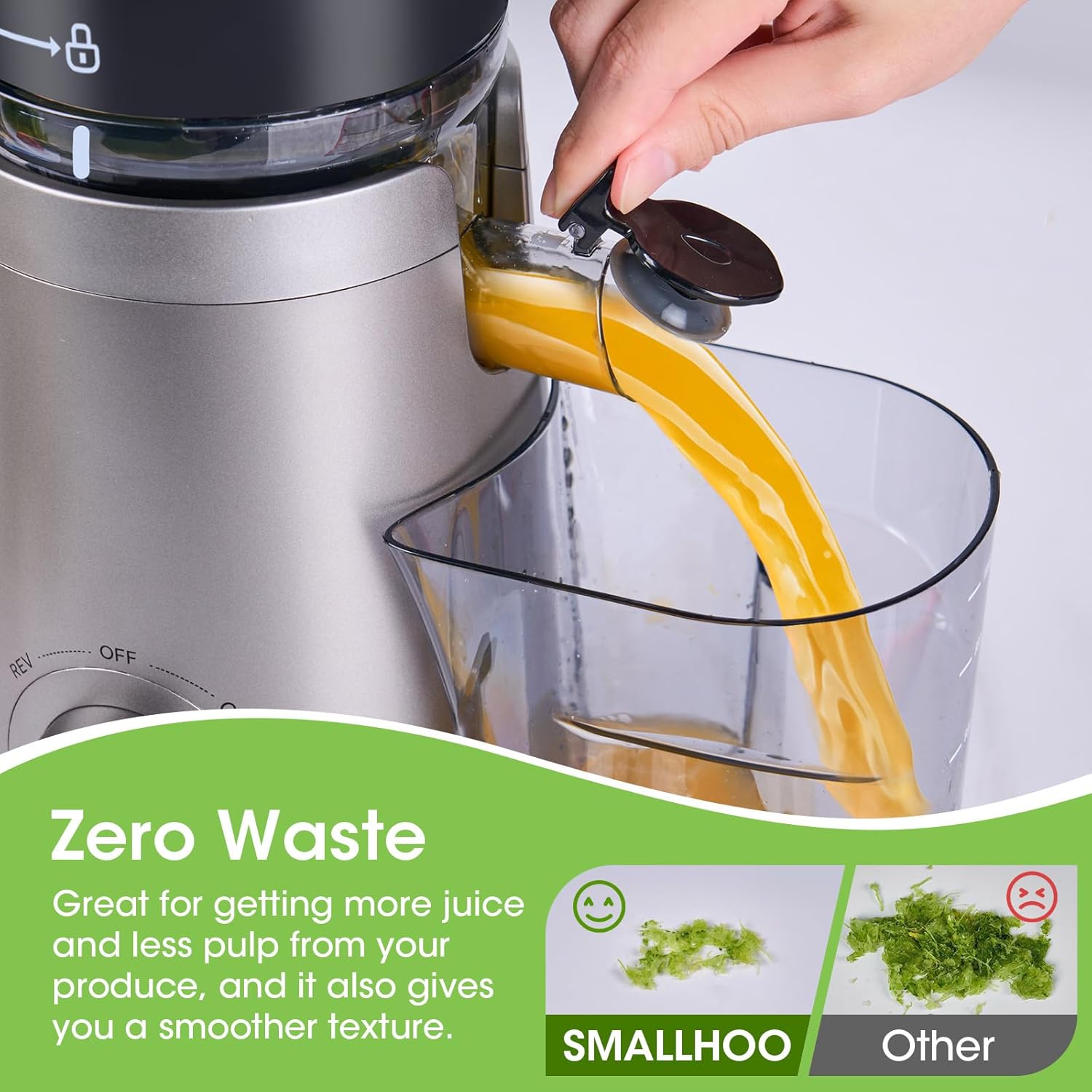 Cold Press Juicer Machines with 5.8" Large Feed Chute, Juicer for Whole Vegetables & Fruits, High Juice Yield (Grey)
