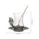 thumbnail image 2 of Glass Coffee Cup for Tea Making with Spoon 1Set Clear Design, 2 of 5