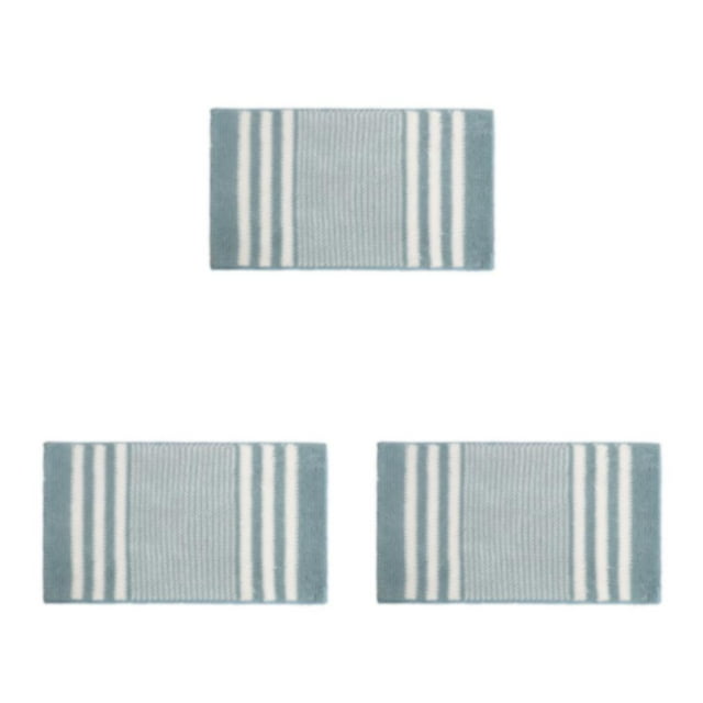 Toystoory Colección Alfombra de baño suave - Fuerte absorción de agua Textura suave Parte inferior antideslizante Buena pisada Azul ácido Type1 NO1