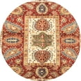 thumbnail image 1 of Ahgly Company Indoor Round Abstract Red Abstract Area Rugs, 3' Round, 1 of 6