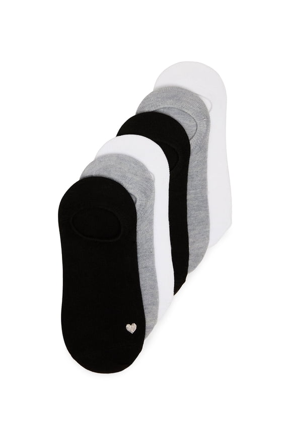 Women's Sneaker Liners, 6-Pack, Fits Shoe Size 5-10