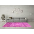 thumbnail image 3 of Ahgly Company Indoor Round Abstract Pink Modern Area Rugs, 6' Round, 3 of 4