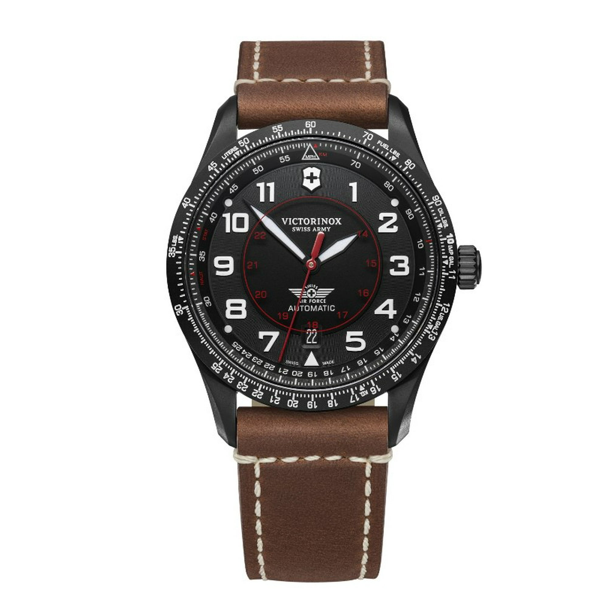 Victorinox Swiss Army 241886 Men s Airboss Black Dial Strap Watch