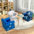 thumbnail image 4 of Costway Kids Sofa Toddler Upholstered Armrest Chair withSolid Wooden Frame Blue, 4 of 10