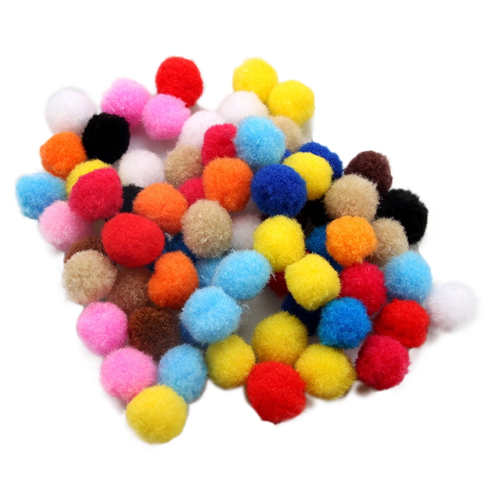 1/2" 12mm 23 Colours - Craft Fluffy Fuzzy Pom Pom Balls 100 pack Pom Poms 
