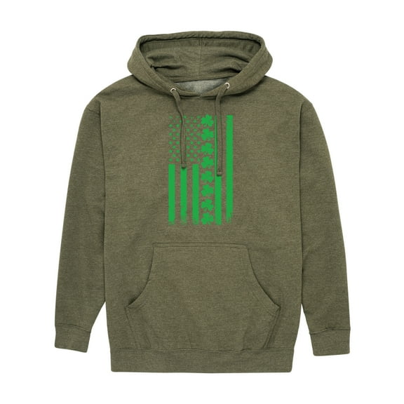 Instant Message - Lucky USA Flag - Men's Pullover Hooded Fleece Sweatshirt