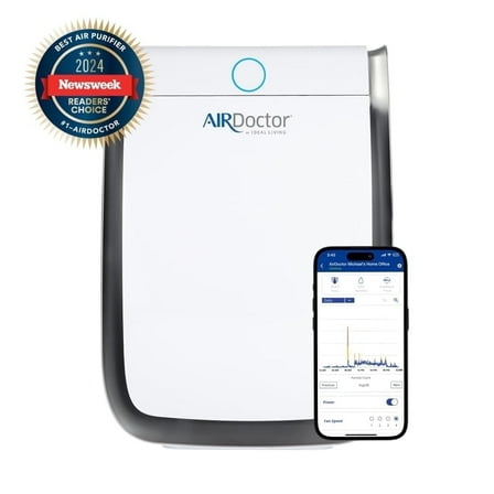 AIRDOCTOR 3500i SMART Air Purifier for Living Rooms & Bedrooms. 3 Stage Filtration with Pre-Filter, UltraHEPA, Carbon/VOC. Captures Particles 100x Smaller Than HEPA Standard