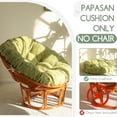 thumbnail image 6 of Papasan Chair Cushion with Corduroy Cover (Without Chair), 48 x 48 Inch Supportive Cushion, Overstuffed Chair Cushion,Green, 6 of 6