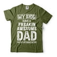 thumbnail image 4 of My Kids Have A Freakin Awesome Dad Shirt Father's Day Dad Tee Gift For Dad From Kids Father Shirt (Small Navy Blue), 4 of 6