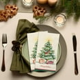 thumbnail image 4 of 100 Pcs Christmas Disposable Paper Decorative Guest Napkins | Xmas Dinner Hand Napkin For Home Kitchen Bathroom Wedding Holiday Decor, 4 of 14