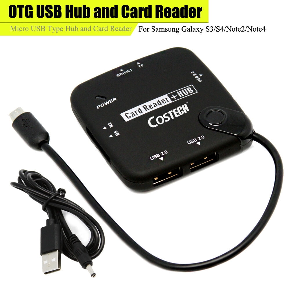 Mobestech 3 in 1 Card Reader High Speed External Memory Card Reader Micro USB Connection HUB SD MMC TF Card Reader Adapter Compatible for Smart Phone Sam Sung
