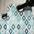 thumbnail image 3 of Ambesonne Colorful Grommet Curtain, Dots Rhombus Diamond, 50" x 84", Multicolor Turquoise, 3 of 6