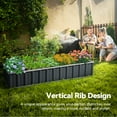 thumbnail image 6 of KING BIRD Raised Garden Bed 68" Lx 36" Wx 12" H Galvanized Garden Planter Box Kit Dark Gray 6x3x1ft, 6 of 9