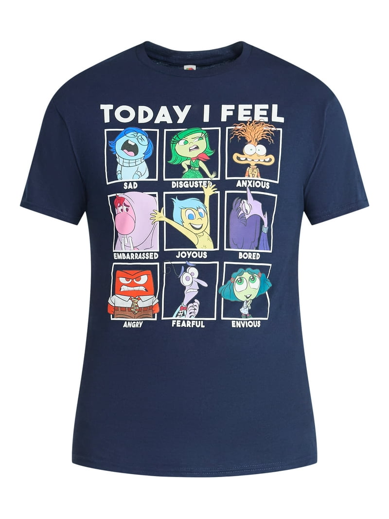 Inside Out 2, Men's and Big Men's Today I Feel Graphic Tee, Sizes
