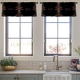 thumbnail image 3 of LALILO Kitchen Curtain Valance Tribal Art Ethnic Boho Ornament Rod Pocket Window Curtain 52"x 18" Set of 2, 3 of 5