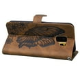 thumbnail image 3 of Wallet Case for Samsung Galaxy S9(5.8 inch, 2018), Allytech Folio Flip Premium Embossed Butterfly PU Leather Protective Kickstand Wrist Strap Card Holder Glitter Case for Galaxy S9, Brown, 3 of 5
