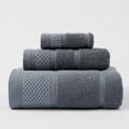 thumbnail image 1 of Nvzi 3 toallas de baño, HomeAll algodón súper suave y altamente absorbente para ducha, piscina, toalla de mano de 13,78 x 29,53 pulgadas (gris), 1 of 1