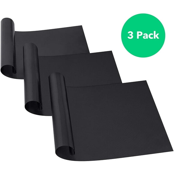 3-Pack Nonstick Oven Liner Set - Heavy Duty and Heat Resistant Oven Liners for Electric Grill Gas Microwave and Toaster Ovens Rack - BPA and PFOA Free Reusable Non Stick Sheet Protectors