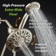thumbnail image 4 of Combo de lluvia de 3 vías de alta presión de 7 pulgadas con manguera de acero inoxidable cabezal de ducha de lluvia de 6 ajustes y ducha de mano acaba, 4 of 8