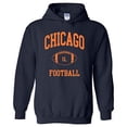 thumbnail image 1 of Chicago Classic Football Arch American Football Team Sports Hoodie - 3X-Large - Navy, 1 of 6