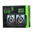 thumbnail image 2 of Dart Frog 2.0 Channel Computer Gaming Speakers with Dual LED RGB Lighting - Black, 2 of 4