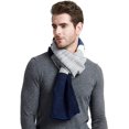 thumbnail image 2 of Bufanda de lana de invierno para hombre, bufanda larga unisex de punto de cachemira, azul, 2 of 5
