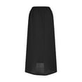 thumbnail image 5 of Wdfiry Womens Flowy Long Skirts Summer Casual Solid Color Midi Skirt Fashion High Waist Pleated Side Split Midi Skirt, 5 of 6