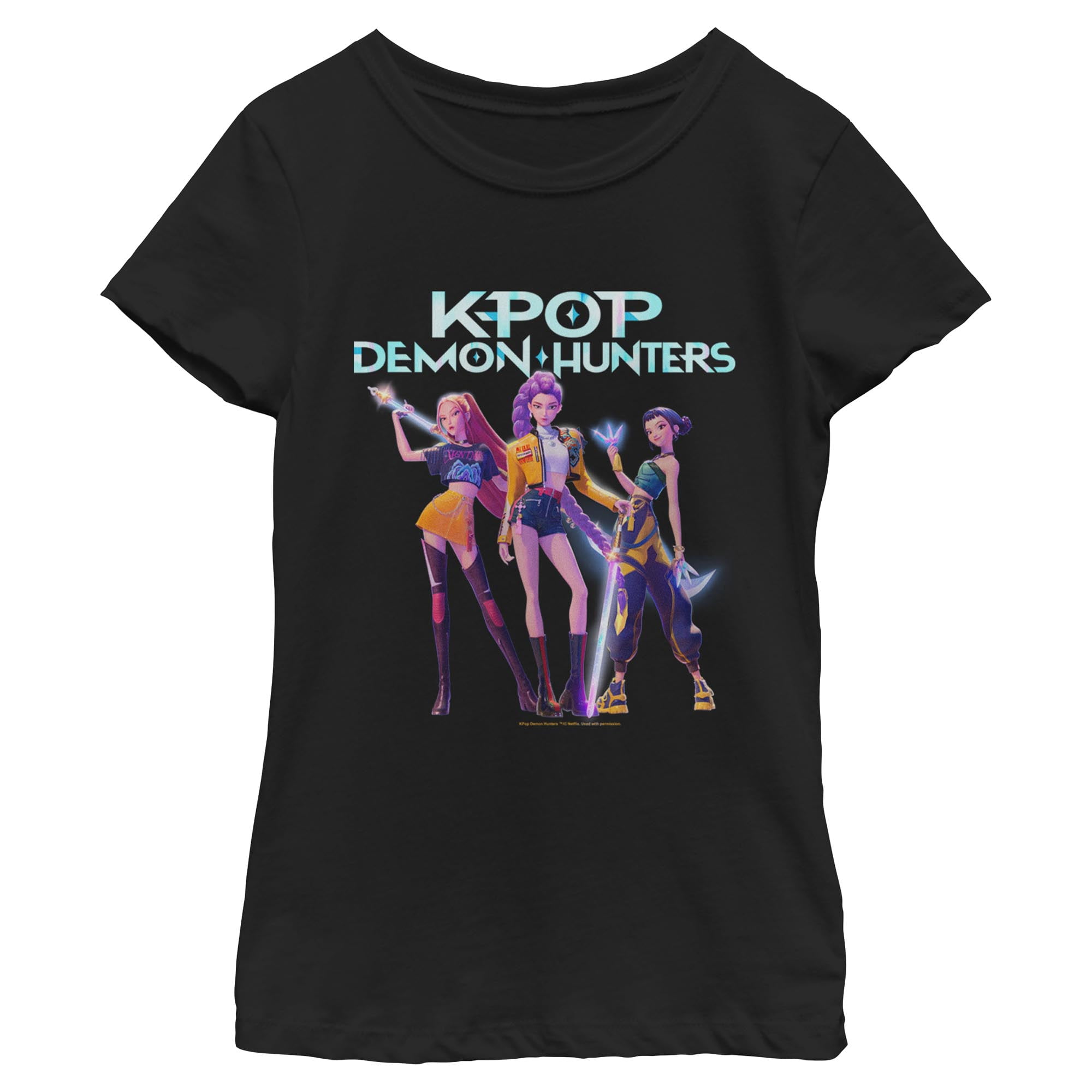 Girls KPop Demon Hunters Saja Boys Chibi Group T Shirt - Walmart.com