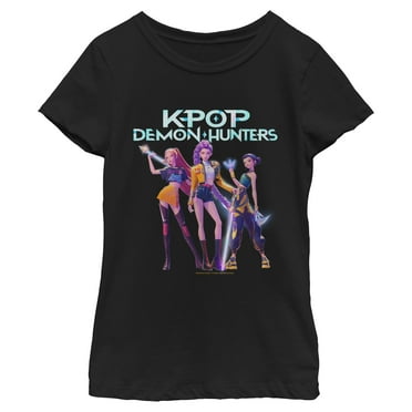 Kpop Demon Hunters Huntrix Panels Mineral Wash T-Shirt