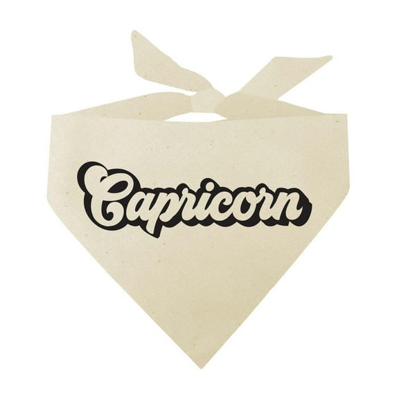 Capricorn Zodiac Retro Style Horoscope Triangle Dog Bandana