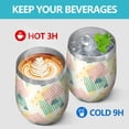 thumbnail image 4 of Modern 12oz Stainless Steel Insulated Wine Tumbler with Lid and Straw – Double Wall Vacuum Mug for Hot & Cold Drinks, 304 Steel Interior, Sweat-Free Design, 4 of 5