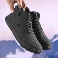 thumbnail image 6 of Womens Mens Barefoot Boots Shoes,High Top Wide Toe Box Zero Drop Minimalist Hiking Boots,Unisex Snow Boots Winter Shoes With Warm Fur,Waterproof Anti-Slip 38-45EU, 6 of 13