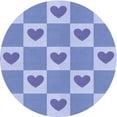 thumbnail image 1 of Ahgly Company Indoor Round Patterned Pastel Blue Area Rugs, 3' Round, 1 of 6