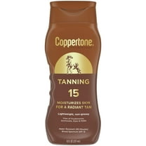 Coppertone Tanning Sunscreen Lotion, SPF 15 Broad Spectrum Sunscreen, 8 Fl Oz