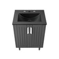 thumbnail image 4 of Sink Vanity Cabinet, Grey Gray Black, Wood, Hotel Bedroom Bathroom, Modern Contemporary HB34061, 4 of 10