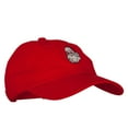 thumbnail image 5 of Santa Claus Head Embroidered Unstructured Washed Cap - Red OSFM, 5 of 5