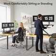 thumbnail image 7 of FitStand Home Office Height Adjustable Standing Desk Converter Black 40" U-Shape with Keyboard Tray, 7 of 7