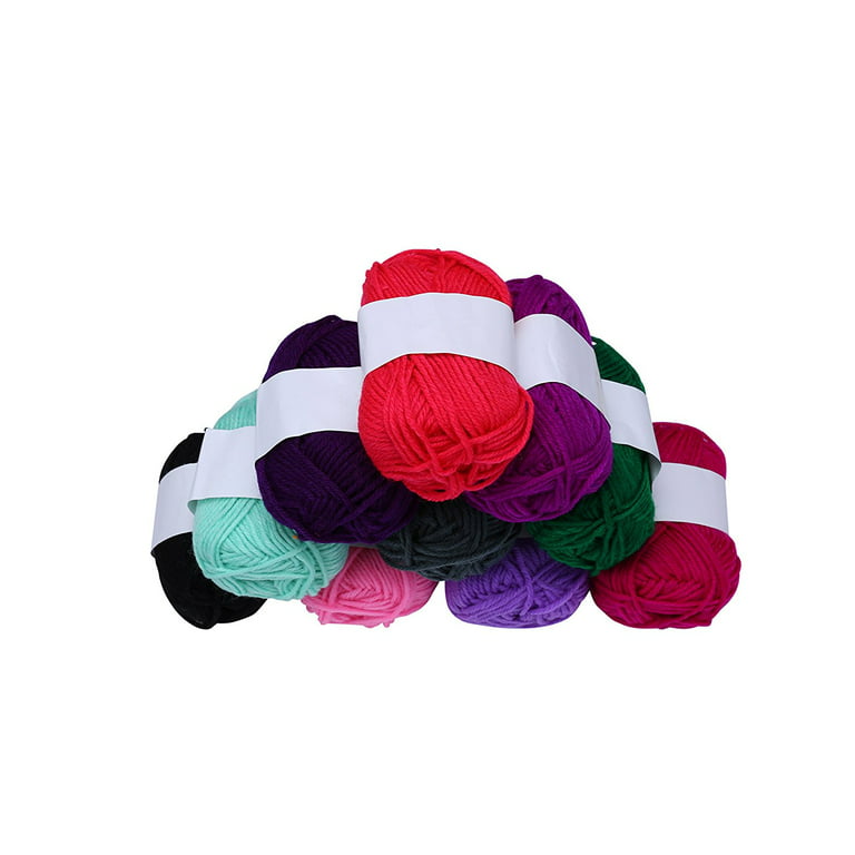 Amigurumi Select 100% Acrylic Craft Yarn - Crochet and Knitting Projects -  Assorted Colors - Surprise Pack - 12 x 50g Skeins Total 1500 yds. 