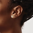 thumbnail image 3 of 14K Yellow Gold Diamond Post Earrings (Width 8) (Length 8) - Jbsp, 3 of 5