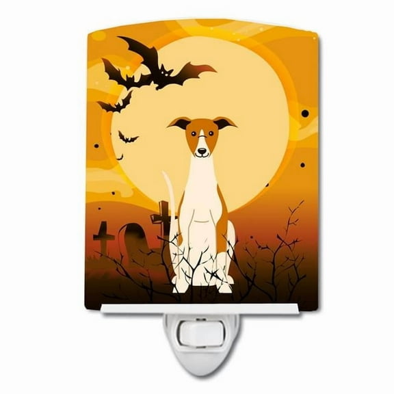 Caroline's Treasures BB4365CNL Halloween Whippet Ceramic Night Light, 6x4x3", multicolor
