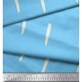 thumbnail image 2 of Soimoi Blue Heavy Satin Fabric White Brush Stroke Printed Fabric 1 Yard 54 Inch Wide, 2 of 3