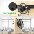 thumbnail image 4 of Ventilador silencioso USB potente Mini ventilador USB portátil de 6 pulgadas metal giratorio 360° negro, 4 of 5