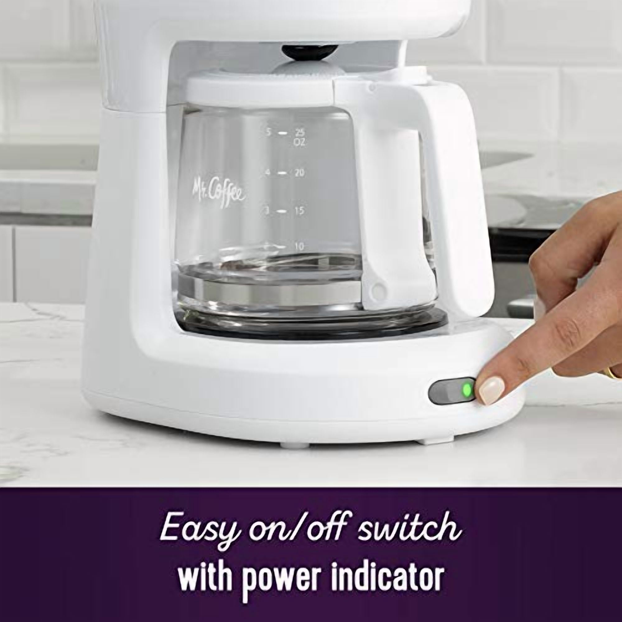 Mr. Coffee 5-Cup White Switch Coffee Maker 2134286