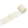 thumbnail image 1 of Uxcell 1 Rollo de Cinta de Gasa, Cinta de Flecos Hecha a Mano de 1.5 Pulgadas x 5 Yardas para Envolver Ramo de Flores Decoración de Bodas Artesanías DIY Color Blanco Crema, 1 of 5